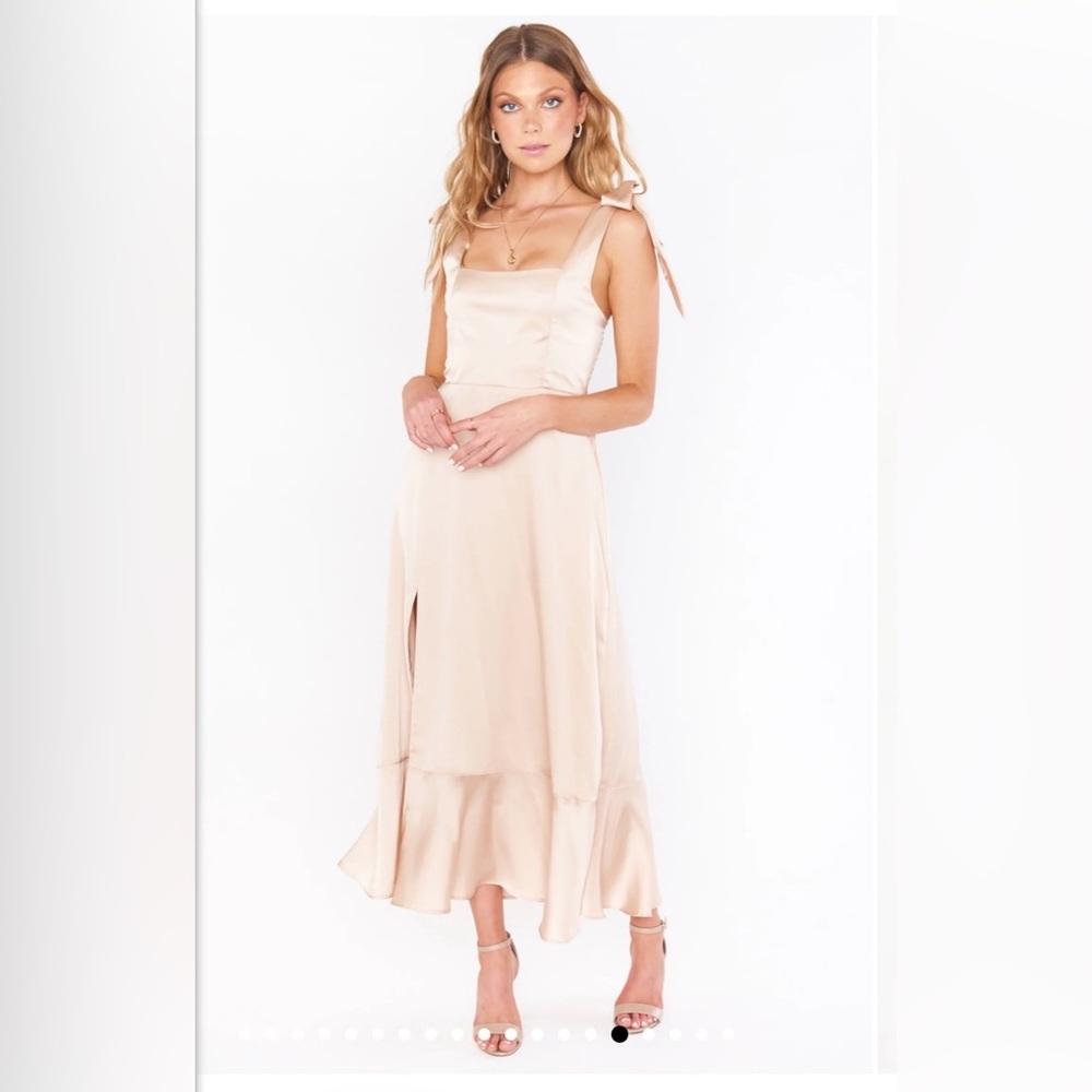 SHOW ME YOUR MUMU Champagne Luxe Satin pre loved Size M